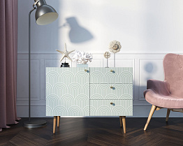 Комод "Berber" три ящика и дверка 34 принт арт BB34/Print_34