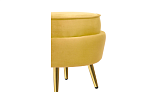 Кресло с пуфом ракушка Pearl Yellow №8