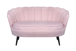 Диван ракушка Pearl Double Pink на черных ножках в Санкт-Петербурге
