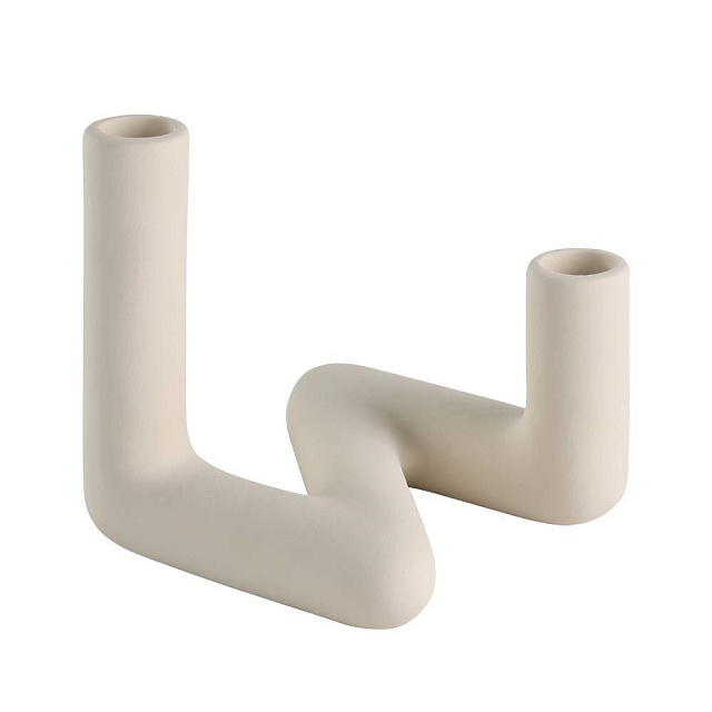 422305 Подсвечник  VALAKISH L125, B83, H133 глина, бежевый