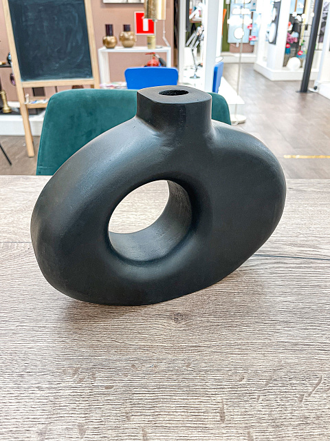 421265 Ваза декоративная MELOBODY, L255, B75, H180, дерево, черный в Санкт-Петербурге 421265 Ваза декоративная MELOBODY, L255, B75, H180, дерево, черный