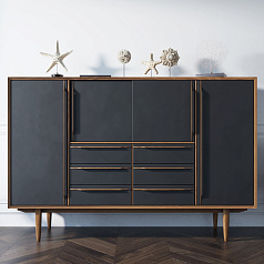 Большой комод "Bruni Black" арт BR09Black