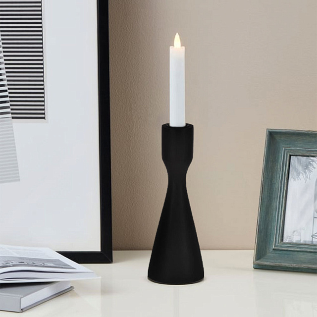 422099 Подсвечник JELLICOE, B190, ?70, дерево, сталь, черный в Санкт-Петербурге 422099 Подсвечник JELLICOE, B190, ?70, дерево, сталь, черный