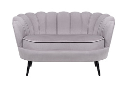 Диван ракушка Pearl Double Grey на черных ножках в Санкт-Петербурге