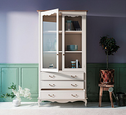 Шкаф "Leontina" для посуды высокий 3 ящика арт ST9355/3