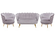 Комплект кресел и дивана ракушка Pearl Double Grey