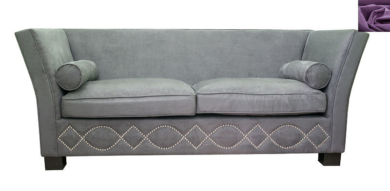 Трехместный диван арт-деко Volte Grey фиолетовый цвет в Санкт-Петербурге Трехместный диван арт-деко Volte Grey фиолетовый цвет