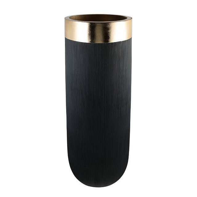428194 Ваза декоративная SKHIRA, ?460, H-1200, стекловолокно, черный, золото в Санкт-Петербурге 428194 Ваза декоративная SKHIRA, ?460, H-1200, стекловолокно, черный, золото