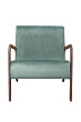 Низкое кресло с деревянными подлокотниками Mody Green №1