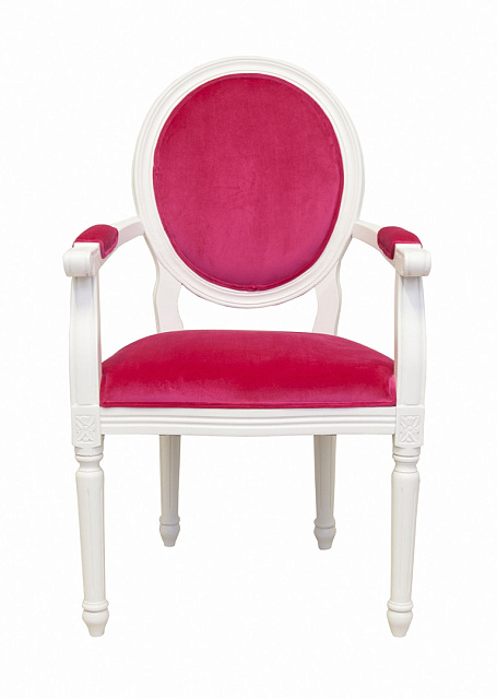 Мягкий стул с подлокотниками Diella Pink в Санкт-Петербурге Мягкий стул с подлокотниками Diella Pink