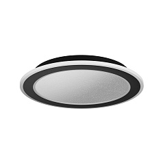 901238 Светодиодный потолочный светильник MACCHIONI, 20W(LED), ?380, сталь, пластик, черный, белый/ пластик с эфф. хрусталя, белый, 2700-6500K, 2360l