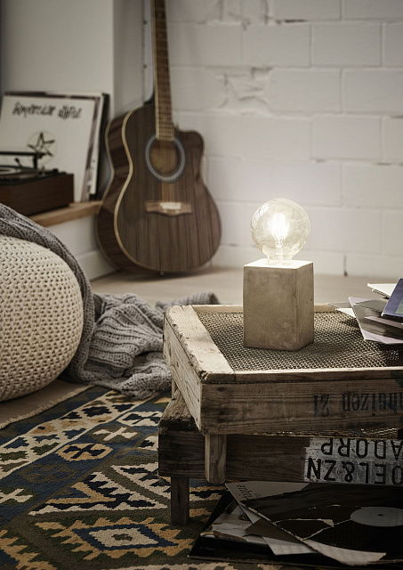 49812 Настольная лампа PRESTWICK, 1х60W (E27), 90х90, H130, керамика, серый в Санкт-Петербурге 49812 Настольная лампа PRESTWICK, 1х60W (E27), 90х90, H130, керамика, серый