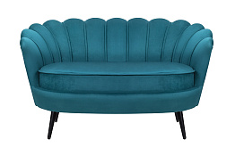 Диван ракушка Pearl Double Marine Velvet на черных ножках в Санкт-Петербурге