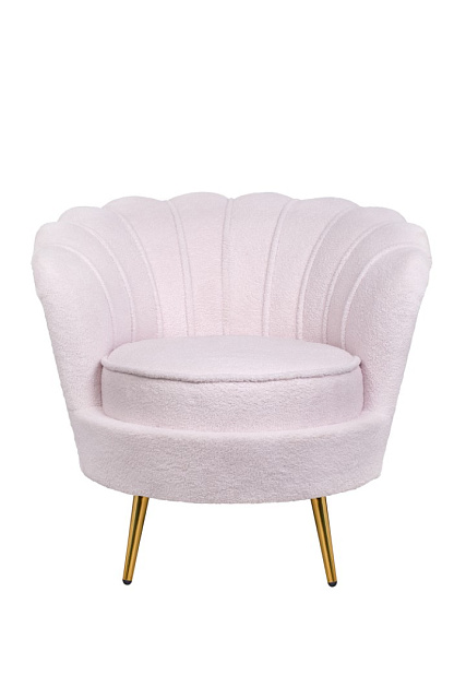 Низкое кресло Pearl Pink Boucle