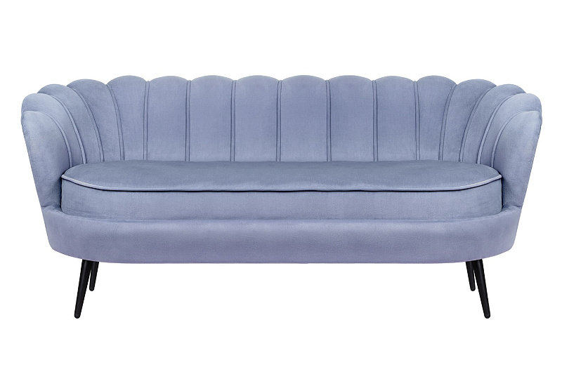 Диван ракушка для гостиниц Pearl Triple Blue на черных ножках в Санкт-Петербурге Диван ракушка для гостиниц Pearl Triple Blue на черных ножках