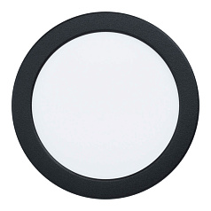 99144 Светодиодный встраиваемый светильник FUEVA 5, 11W (LED), ?166, ET26, 1350lm, 3000K, сталь, черный