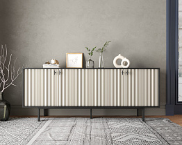 Комод с четыремя дверками "Emerson" арт EM01/milky/L