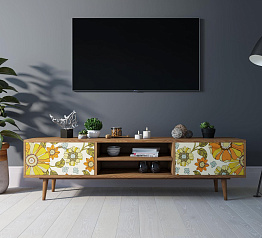 Комод "Berber" с нишей низкий под TV принт 47 арт BB49/Print_47