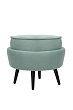 Пуф Pearl Adorn Green на черных ножках №1