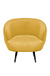 Мягкое кресло Benee Yellow на черных ножках №1