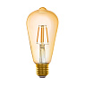 Светодиодная филаментная лампа CONNECT ST64, 5,5W (LED) 2200K, 806lm, янтарь