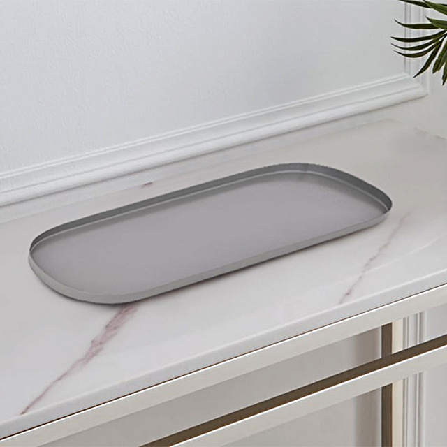 427054 Поднос декоративный SAVANT, L380, B170, H15, сталь, серый в Санкт-Петербурге 427054 Поднос декоративный SAVANT, L380, B170, H15, сталь, серый