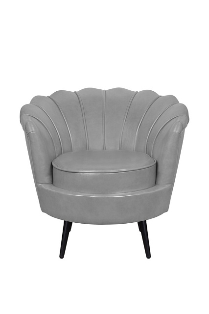 Низкое кресло ракушка Pearl Grey V2 на черных ножках в Санкт-Петербурге Низкое кресло ракушка Pearl Grey V2 на черных ножках