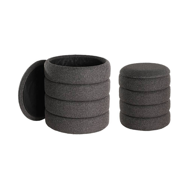 424124 Пуф AMPAHAKA (комп.из 2шт.), H445, ?400, полиэстер, серый в Санкт-Петербурге 424124 Пуф AMPAHAKA (комп.из 2шт.), H445, ?400, полиэстер, серый