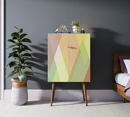 Комод на высоких ножках "Berber" 16 принт арт BB09/Print_16