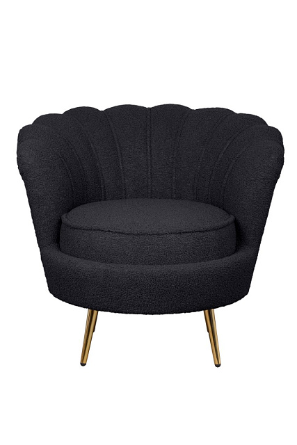 Низкое кресло ракушка Pearl Black Boucle в Санкт-Петербурге Низкое кресло ракушка Pearl Black Boucle
