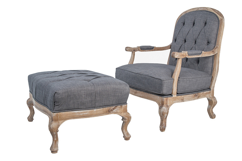 Кресло с пуфом Honesta Grey в Санкт-Петербурге Кресло с пуфом Honesta Grey