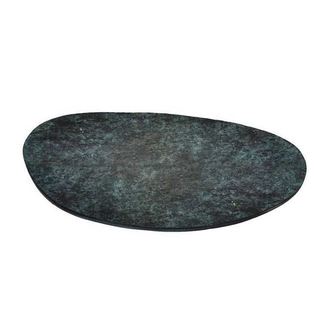 427153 Тарелка декоративная MALIMONO, L325, B300, H10, алюминий, зеленая патина в Санкт-Петербурге 427153 Тарелка декоративная MALIMONO, L325, B300, H10, алюминий, зеленая патина