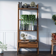 Узкий стеллаж "Bruni" с двумя ящиками арт BR30