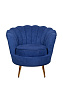 Низкое кресло ракушка Pearl синий