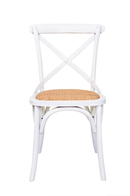 Стул ретро Cross Back White