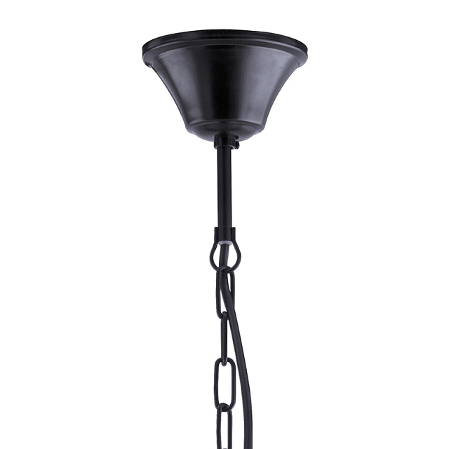 49694 Подвес FINDLAY, 6х60W(E27), ?560, H1500, сталь, черный, канатные веревки