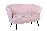 Диван ракушка Pearl Double Pink на черных ножках №1