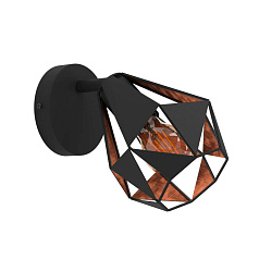 Бра CARLTON 7, 1x40W(E27), сталь, черный, медный