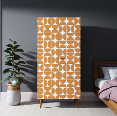 Шкаф малый двухстворчатый "Berber" принт 14 арт BB08/Print_14