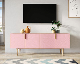 Комод под TV с четыремя дверками "Line" LN06/GR1/pink