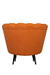 Низкое кресло ракушка Pearl Orange Boucle на черных ножках №3