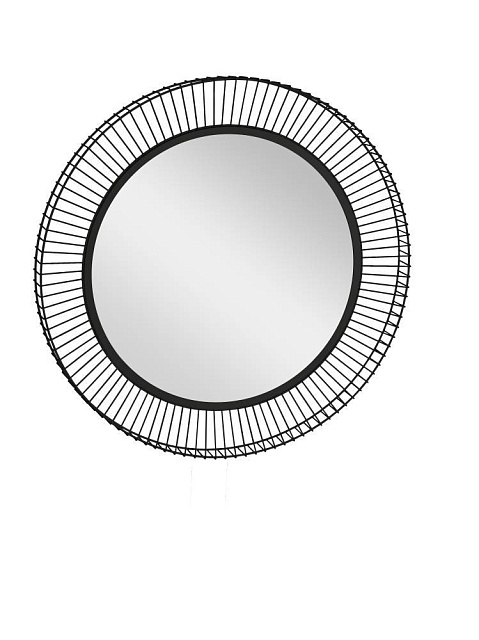 425023 Зеркало декоративное MASINLOC, B50, ?730, сталь, зеркальное стекло, чёрный в Санкт-Петербурге 425023 Зеркало декоративное MASINLOC, B50, ?730, сталь, зеркальное стекло, чёрный