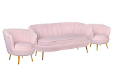 Комплект кресел и дивана ракушка Pearl Triple Pink V2 №1