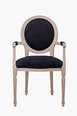 Мягкий стул с подлокотниками Delo Arm Black Velvet в Санкт-Петербурге