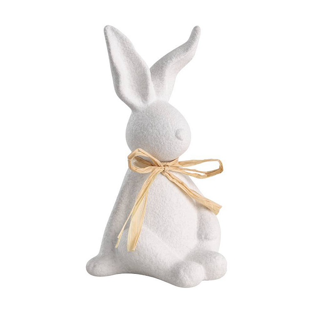 427904 Статуэтка Заяц GOPENG, L80, B70, H145, фарфор, белый
