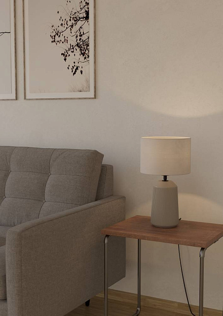 900823 Настольная лампа CAPALBIO, 1X40W (E27), H410, керамика, песочный / текстиль, белый в Санкт-Петербурге 900823 Настольная лампа CAPALBIO, 1X40W (E27), H410, керамика, песочный / текстиль, белый