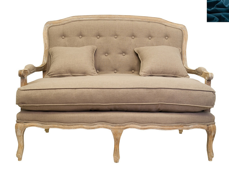 Прямой диван модерн Yareli Brown синий в Санкт-Петербурге Прямой диван модерн Yareli Brown синий