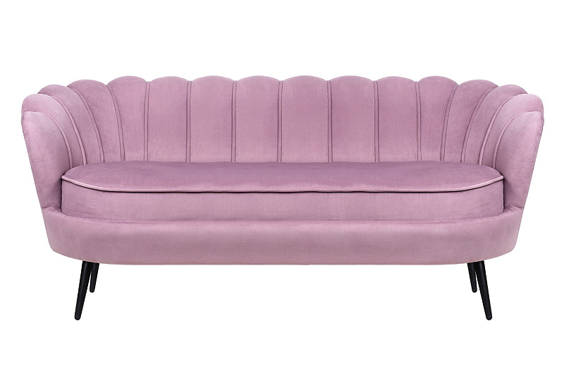 Диван ракушка Pearl Triple Pink на черных ножках в Санкт-Петербурге Диван ракушка Pearl Triple Pink на черных ножках