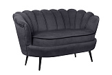 Дизайнерский диван Pearl Double Black на черных ножках №1