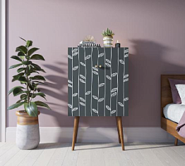 Комод на высоких ножках "Berber" 18 принт арт BB09/Print_18